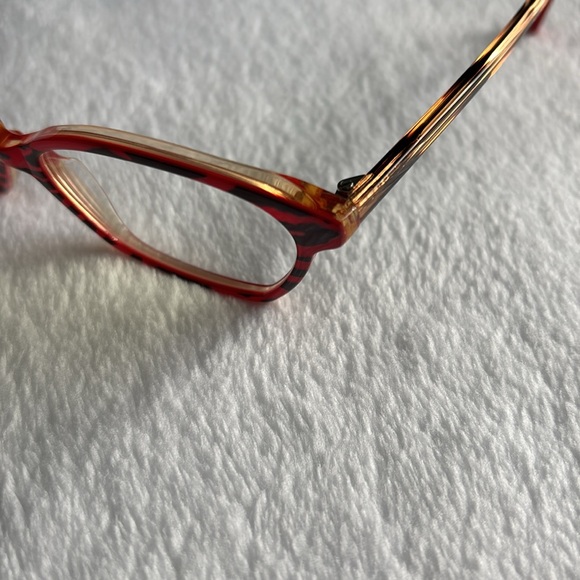 Lafont Women’s EyeGlasses - Frames Only Brillante 6060 51 Red, Brown Eye Glasses - Picture 4 of 16